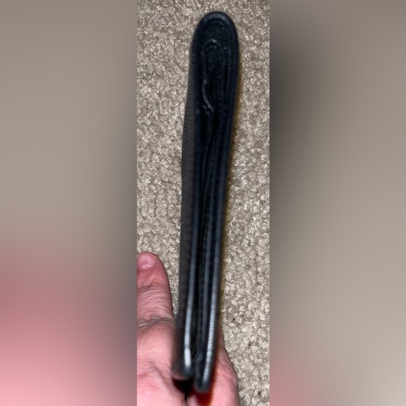 Salvatore Ferragamo Bifold Wallet Double Textured Black EUC - Picture 3 of 6